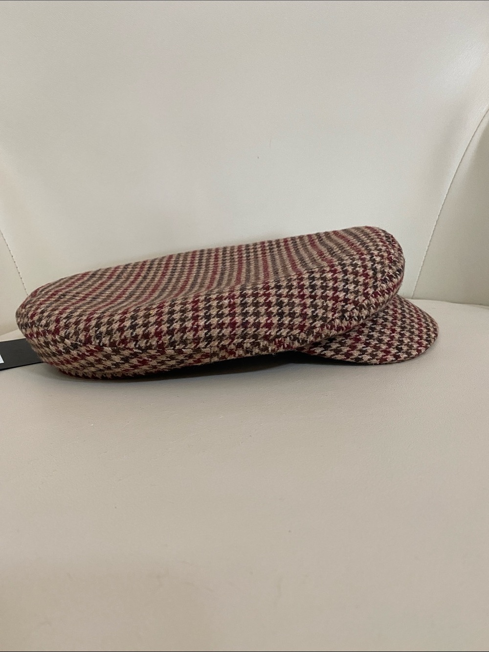 New with tag Brixton Fiddler houndstooth pattern cabbie newsboy hat size L